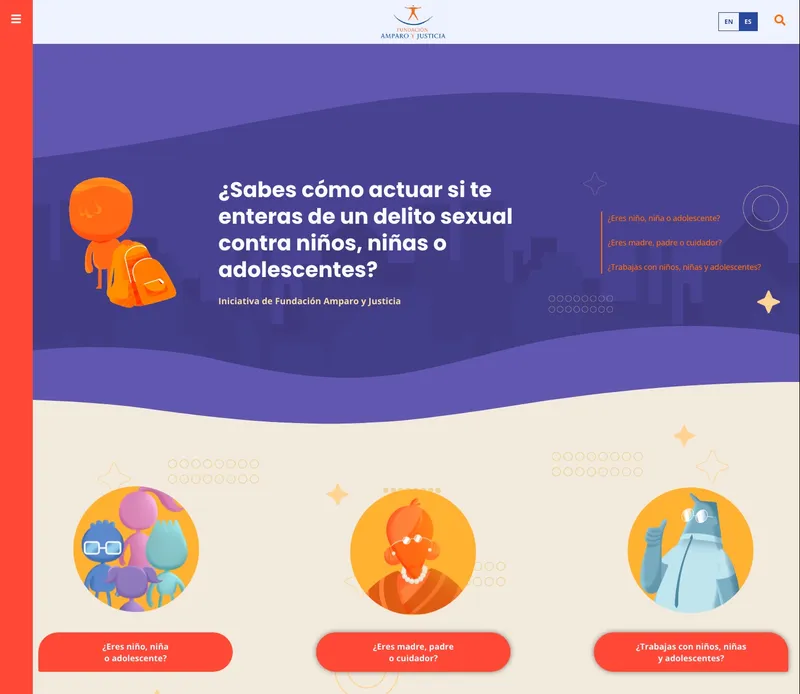 Portada de la campaña ¿Sabes cómo actuar?, con una entrada para cada tipo de usuario